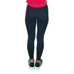 Colanti sport, culoare negru, model cu linie rosie 